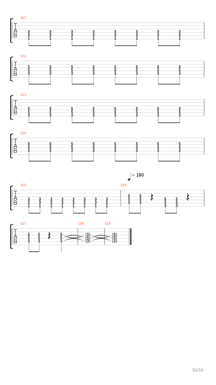 On And On And On吉他谱