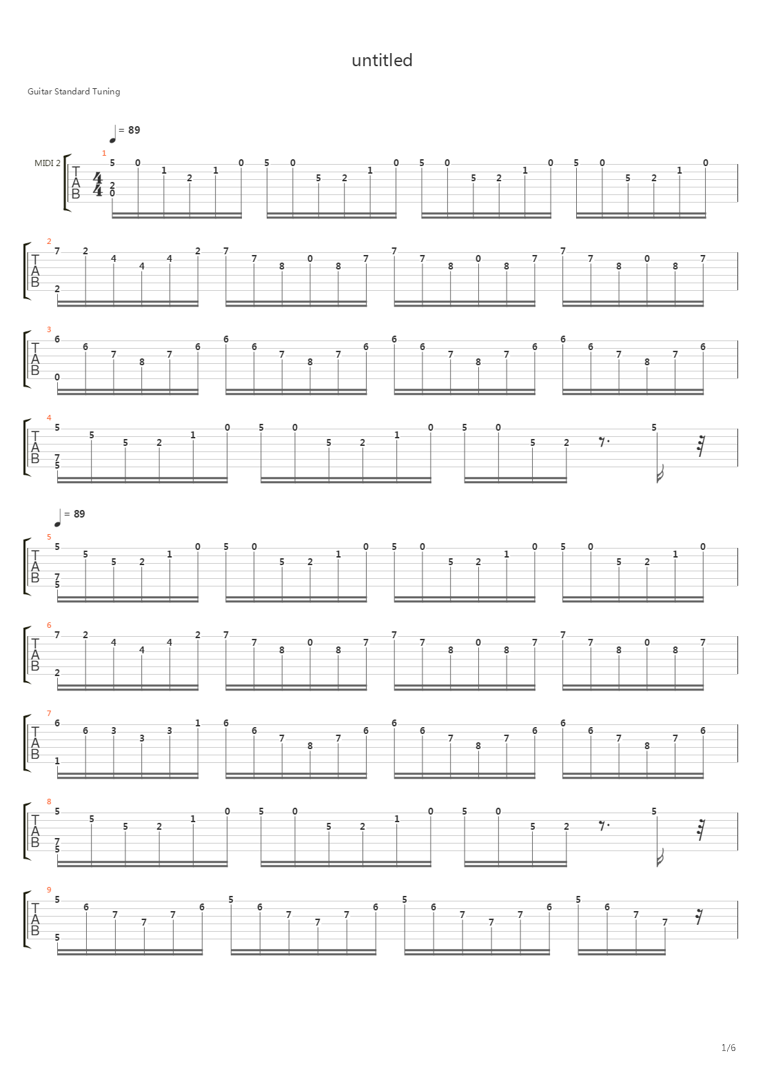 Etude No 1 A Moll For Piano Op1吉他谱