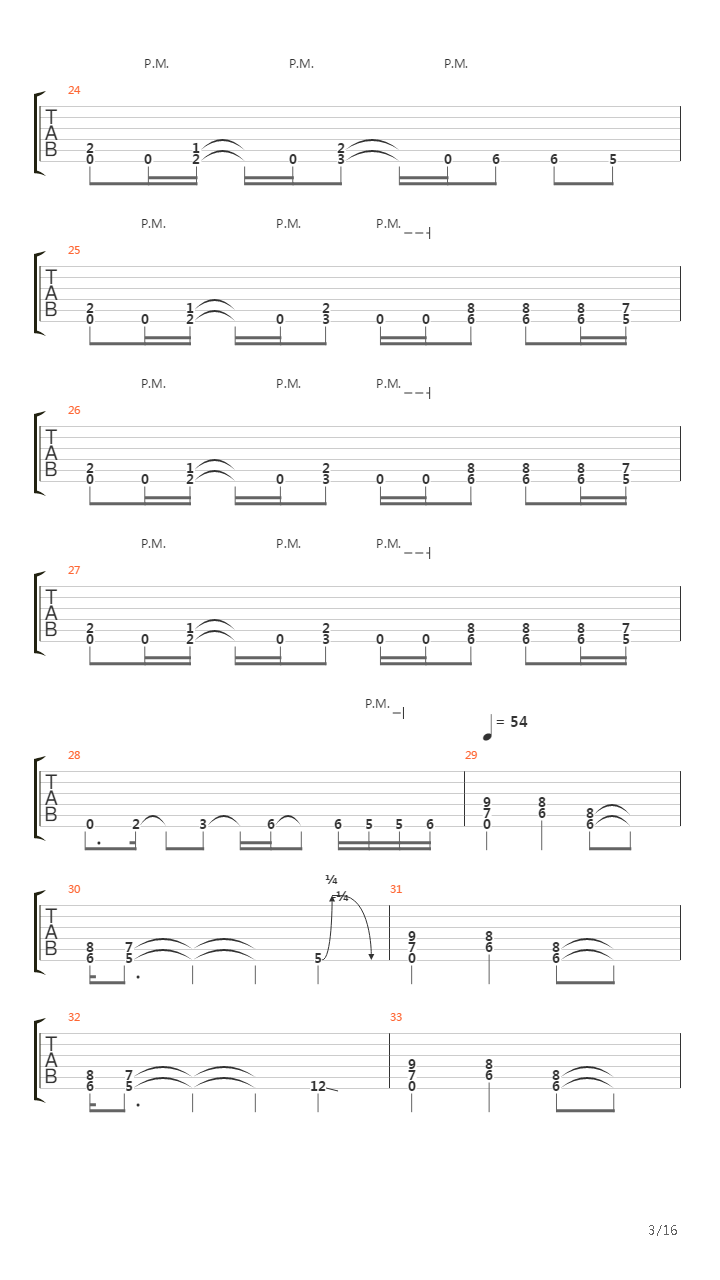 A Funeral Request吉他谱