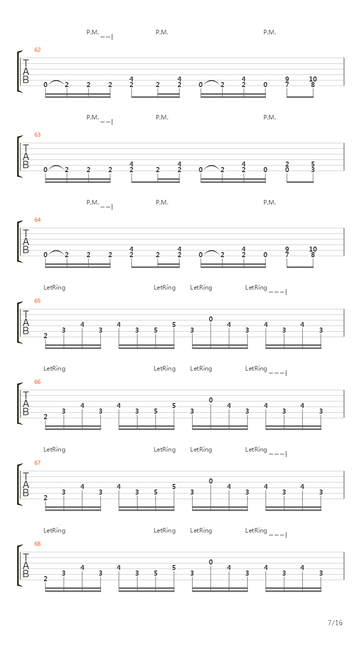 A Funeral Request吉他谱
