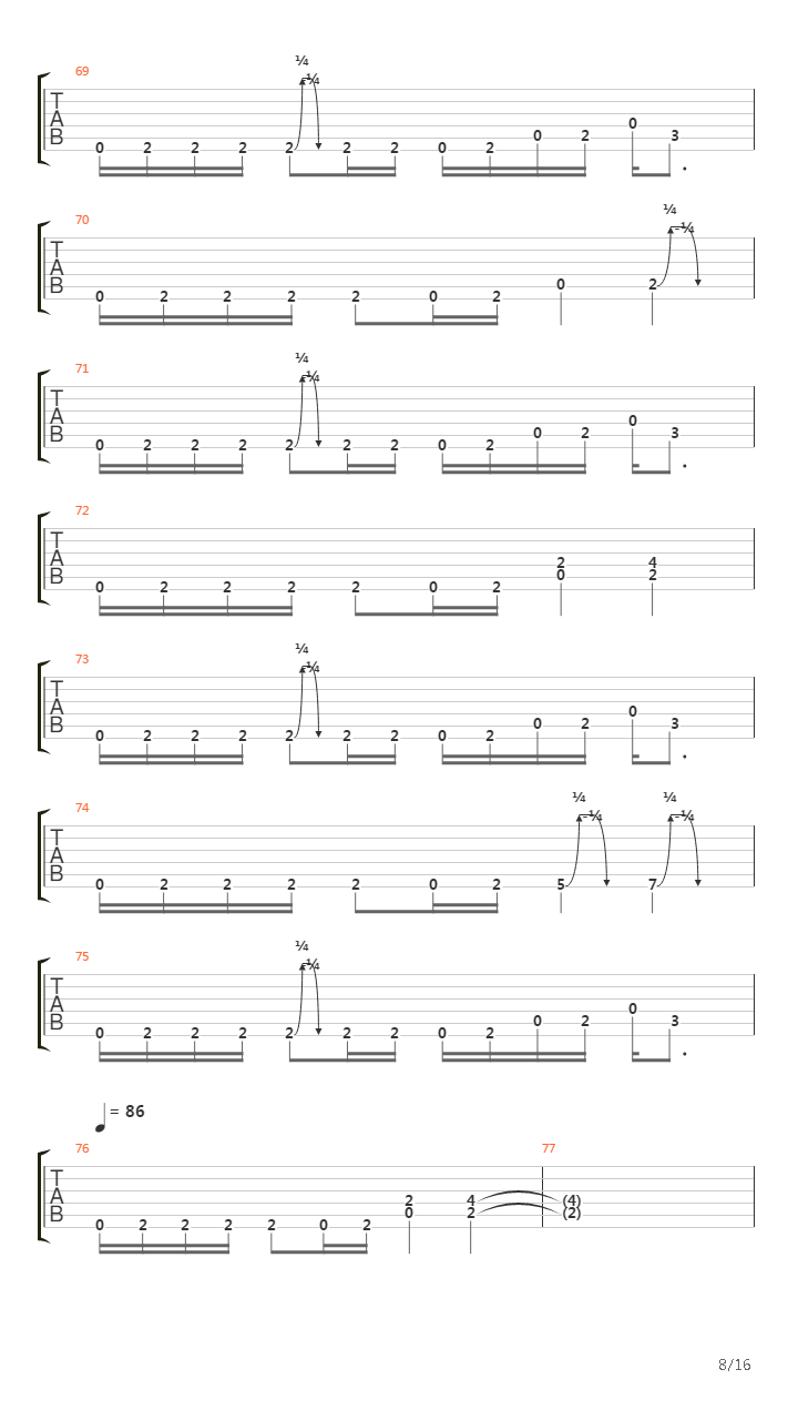 A Funeral Request吉他谱