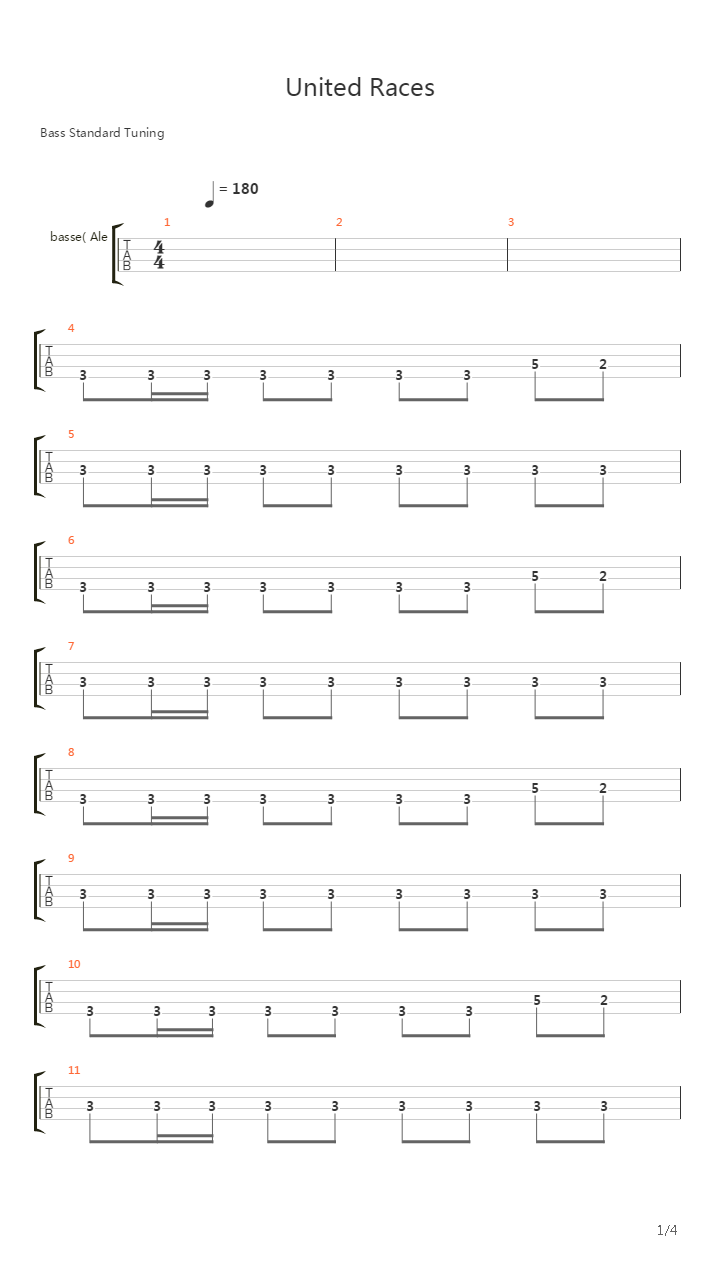 United Races吉他谱
