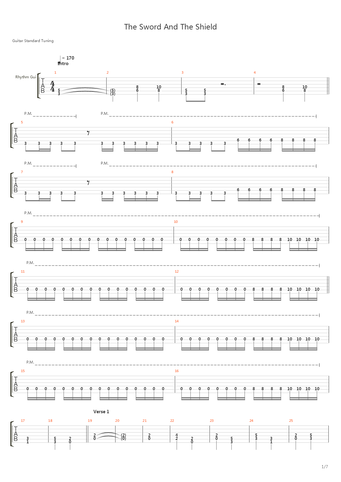The Sword And The Shield吉他谱
