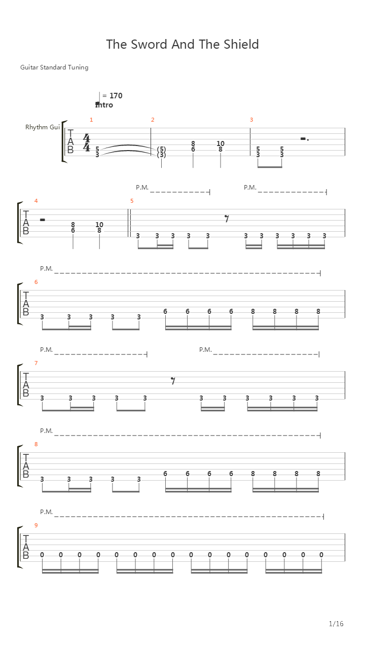 The Sword And The Shield吉他谱