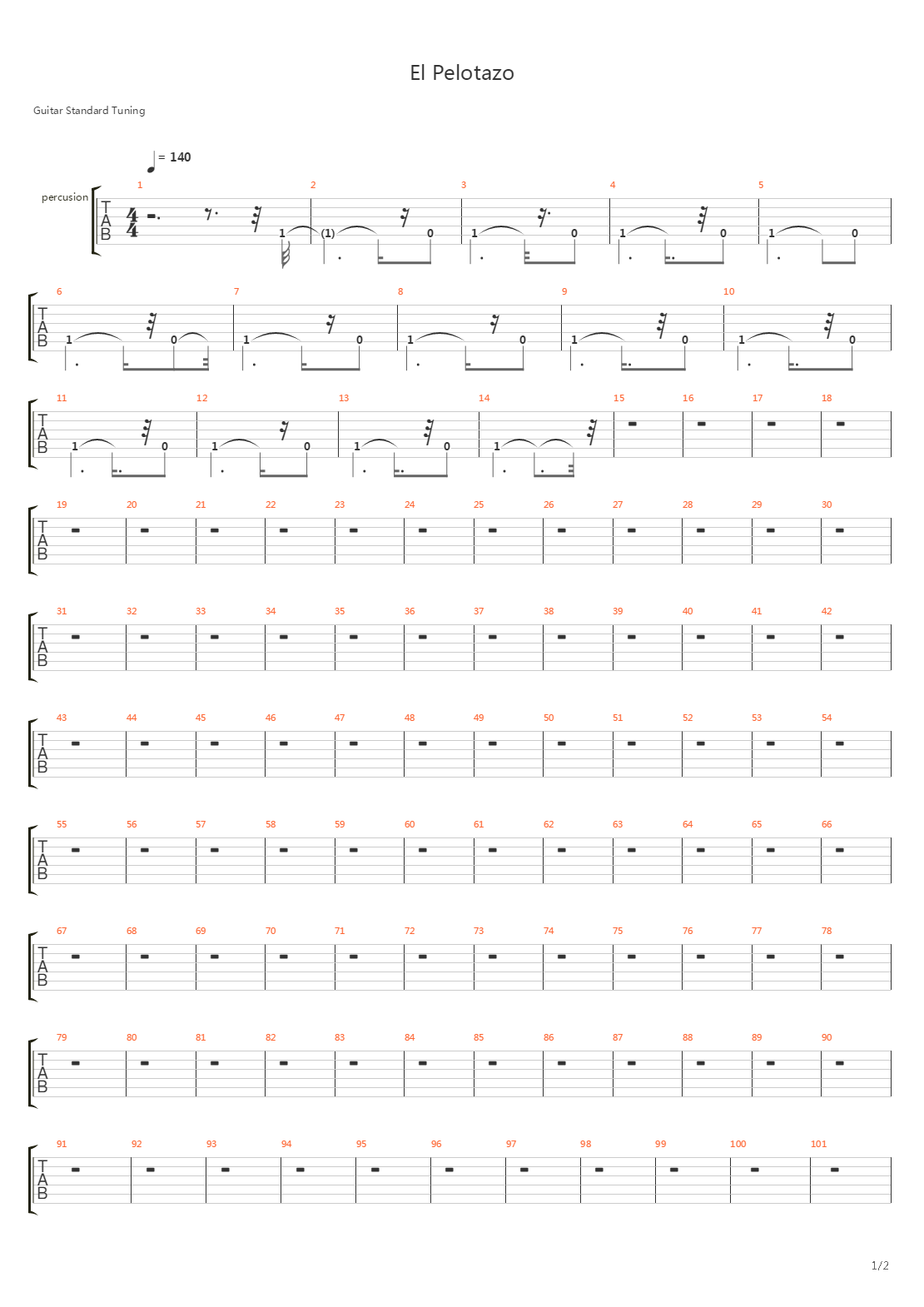 El Pelotazo吉他谱