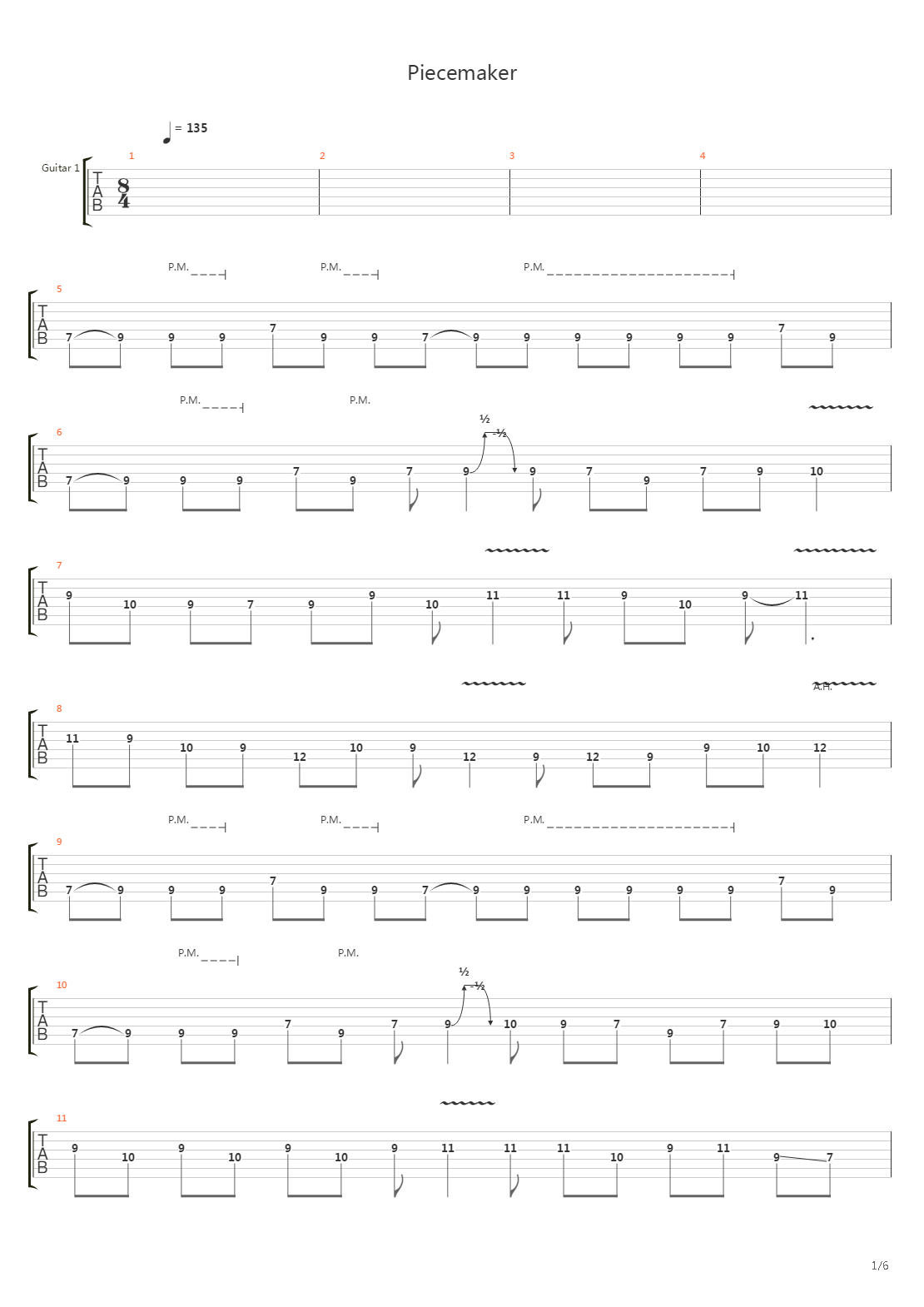 Piecemaker吉他谱
