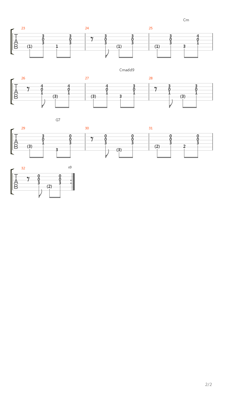 Sodade吉他谱