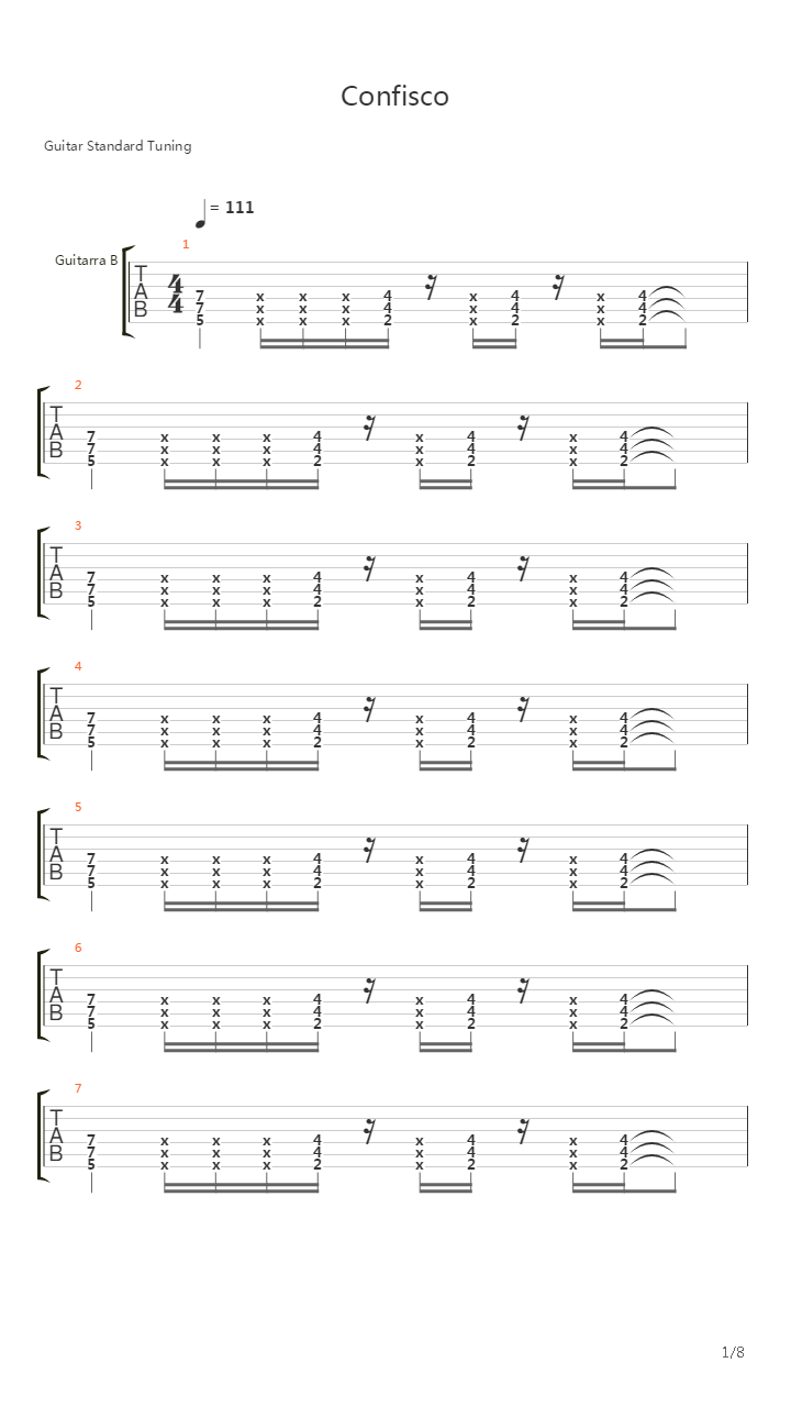 Confisco吉他谱