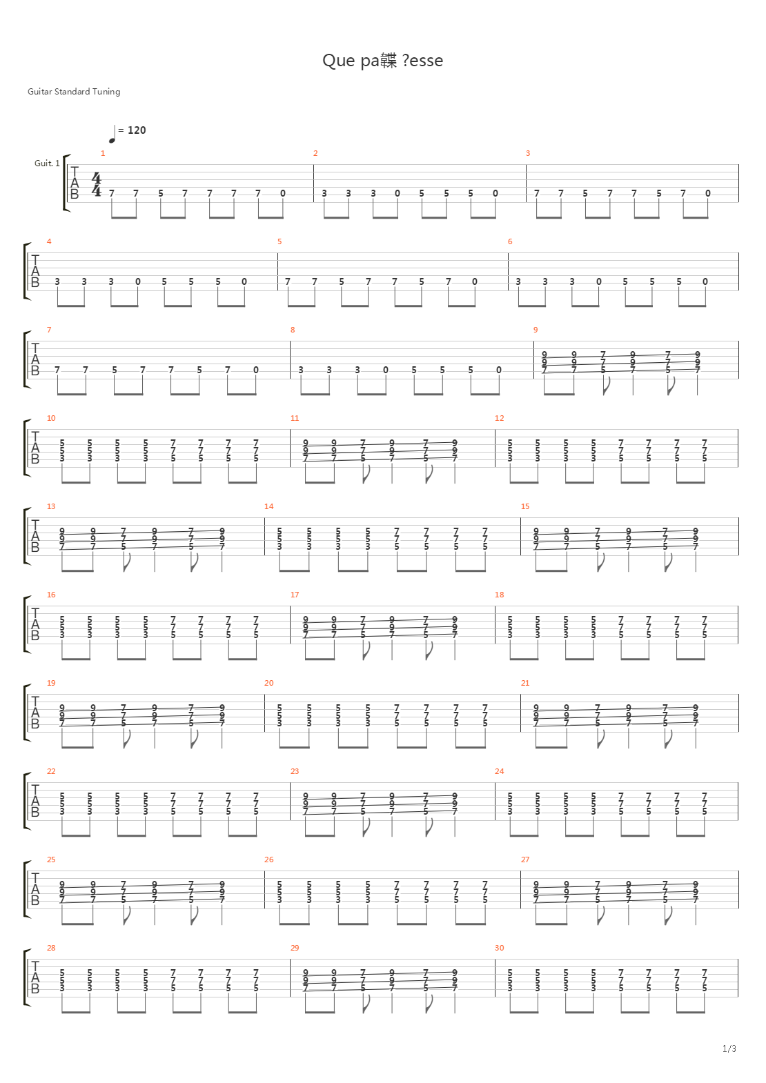 Pais吉他谱