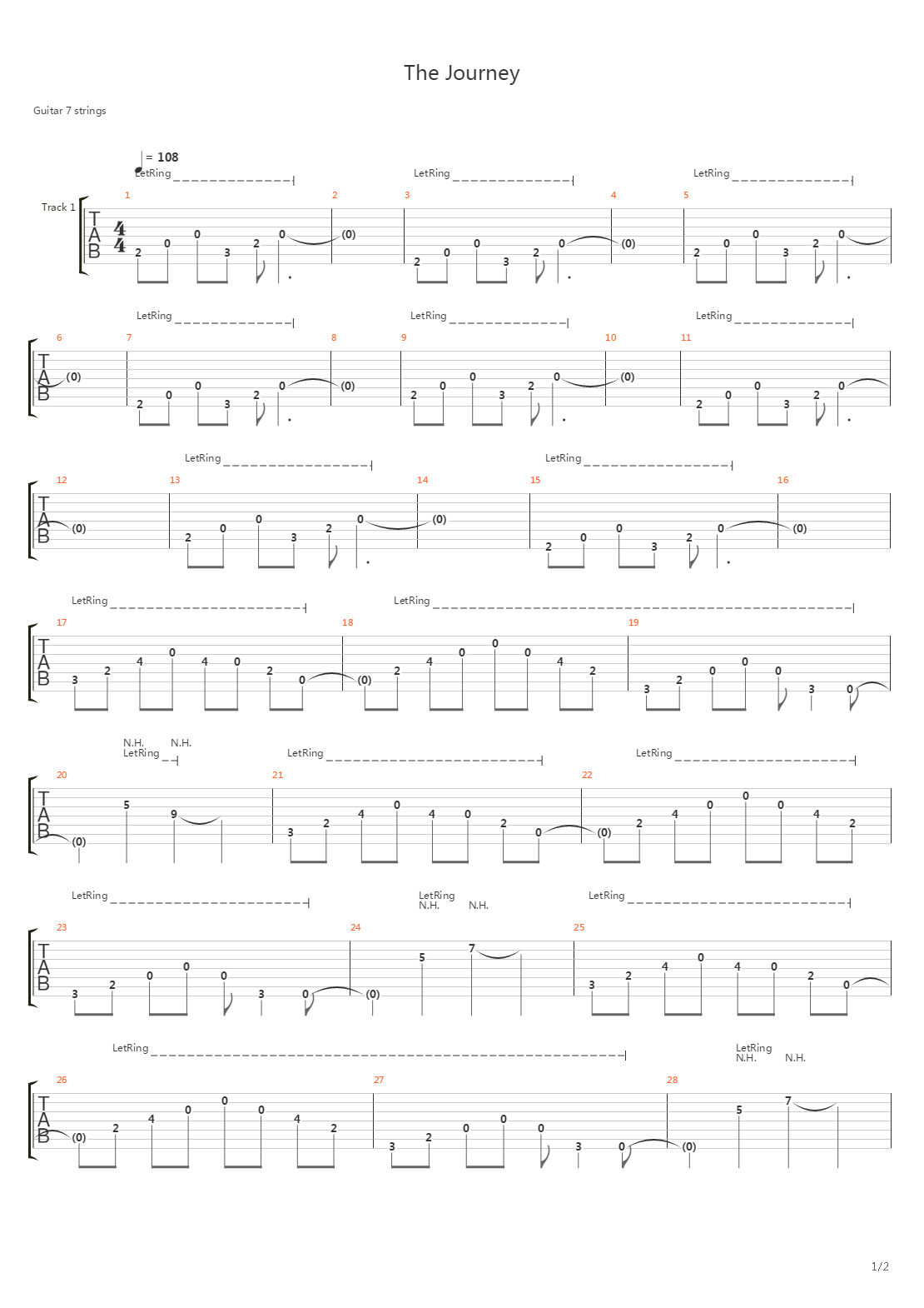 The Journey吉他谱