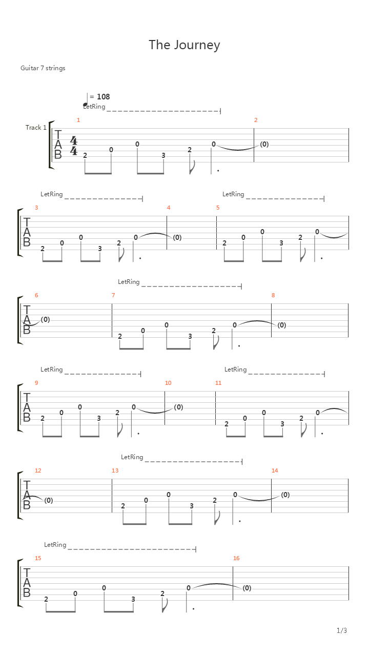 The Journey吉他谱