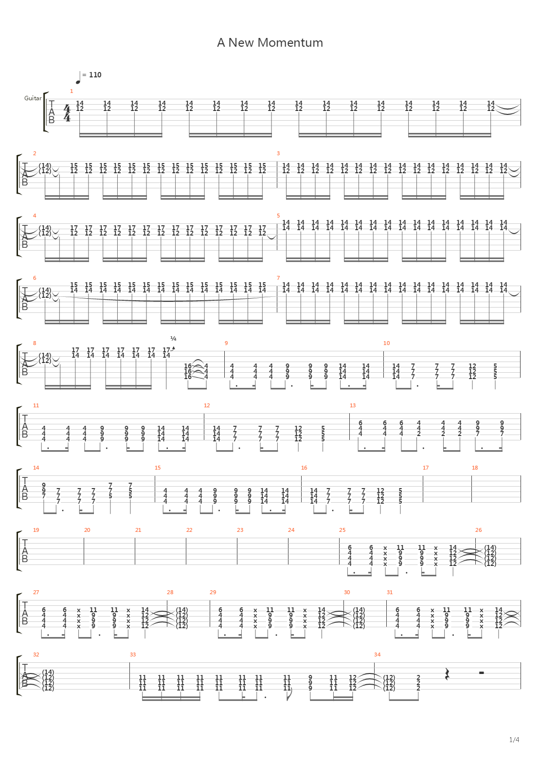 A New Momentum吉他谱