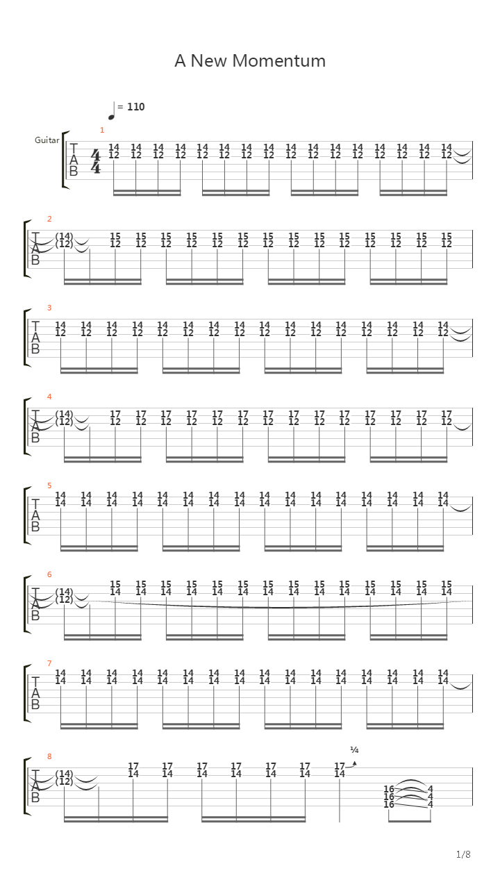 A New Momentum吉他谱