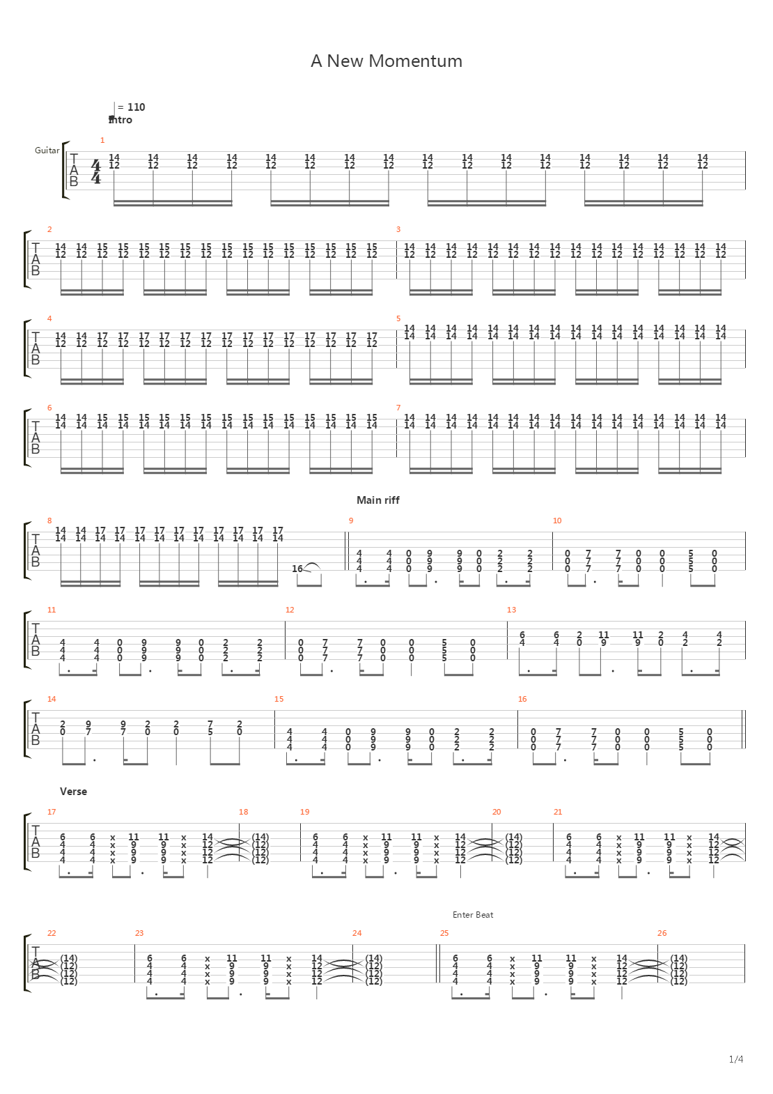 A New Momentum吉他谱