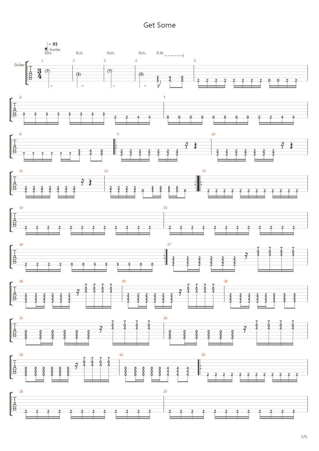 Get Some吉他谱
