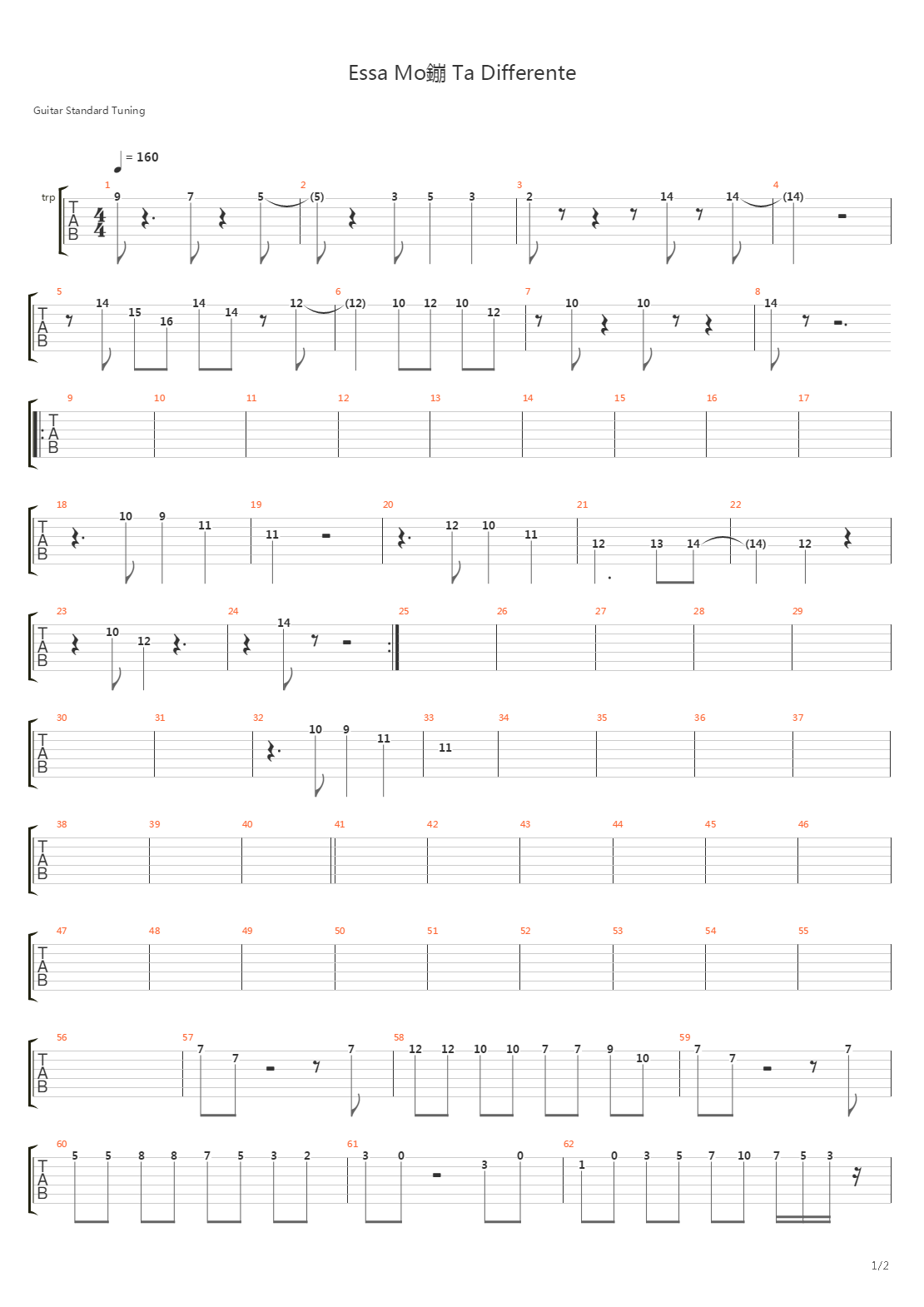 Essa Moca Ta Diferente吉他谱