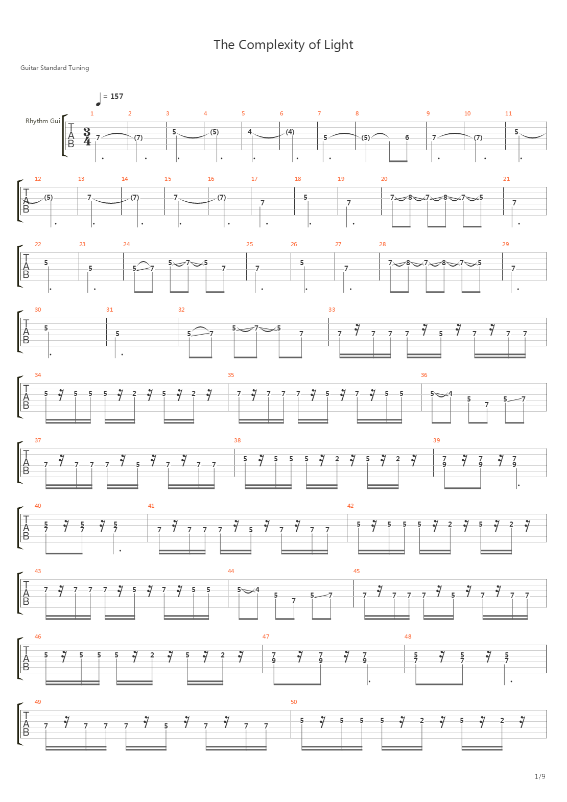 The Complexity Of Light吉他谱