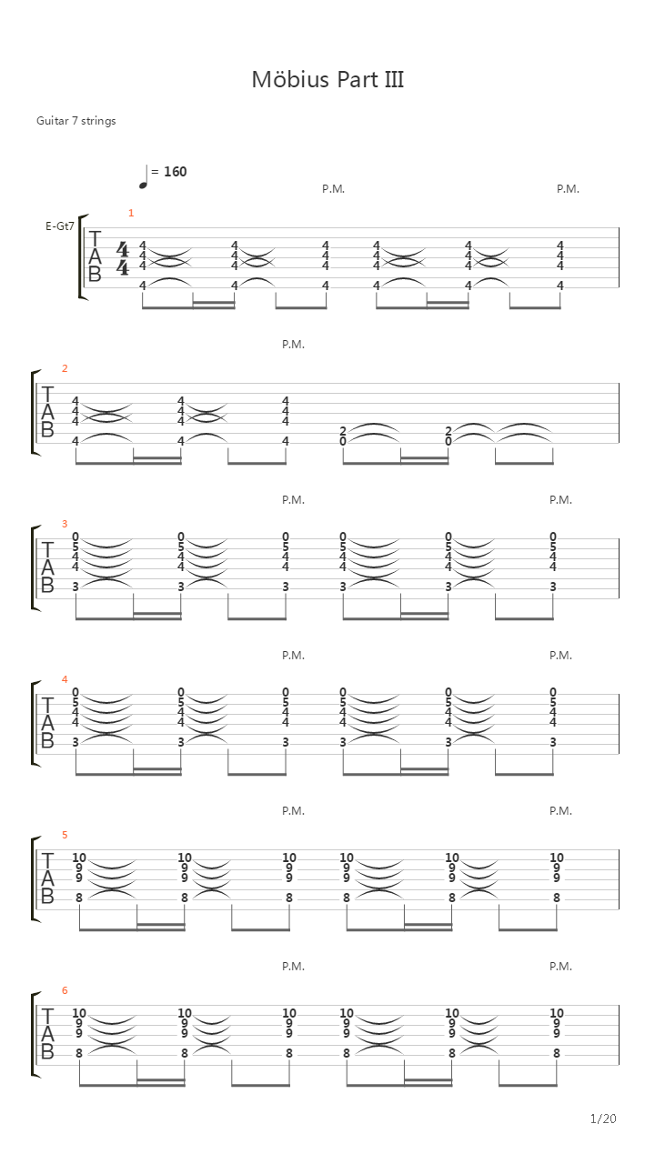 Mbius Part Iii吉他谱