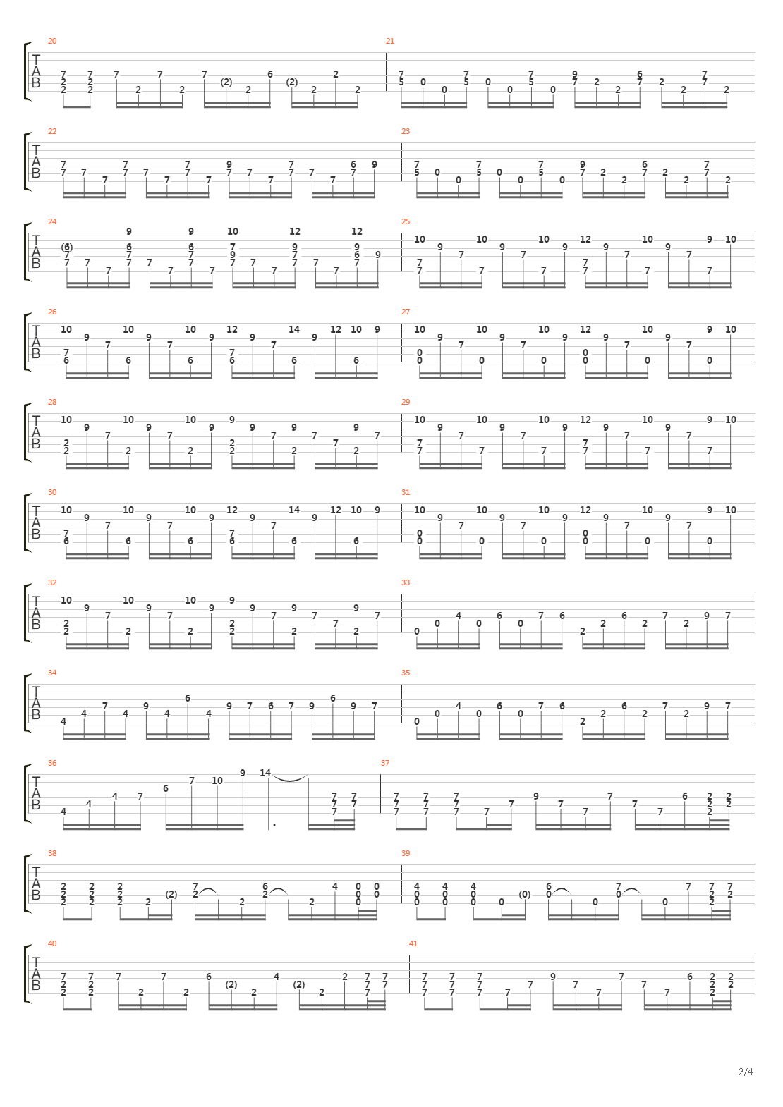 Intensity In Ten Cities吉他谱