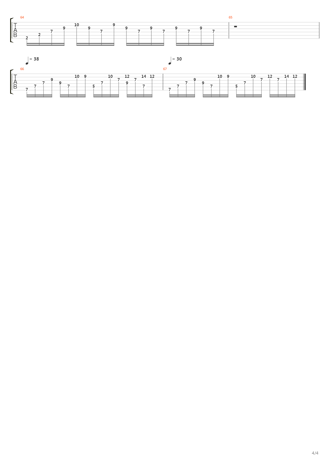 Intensity In Ten Cities吉他谱