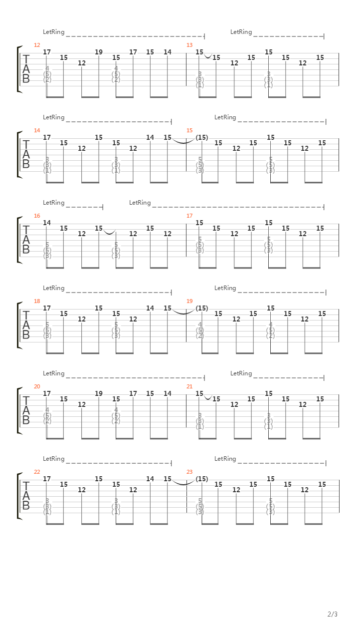 Intensity In Ten Cities吉他谱