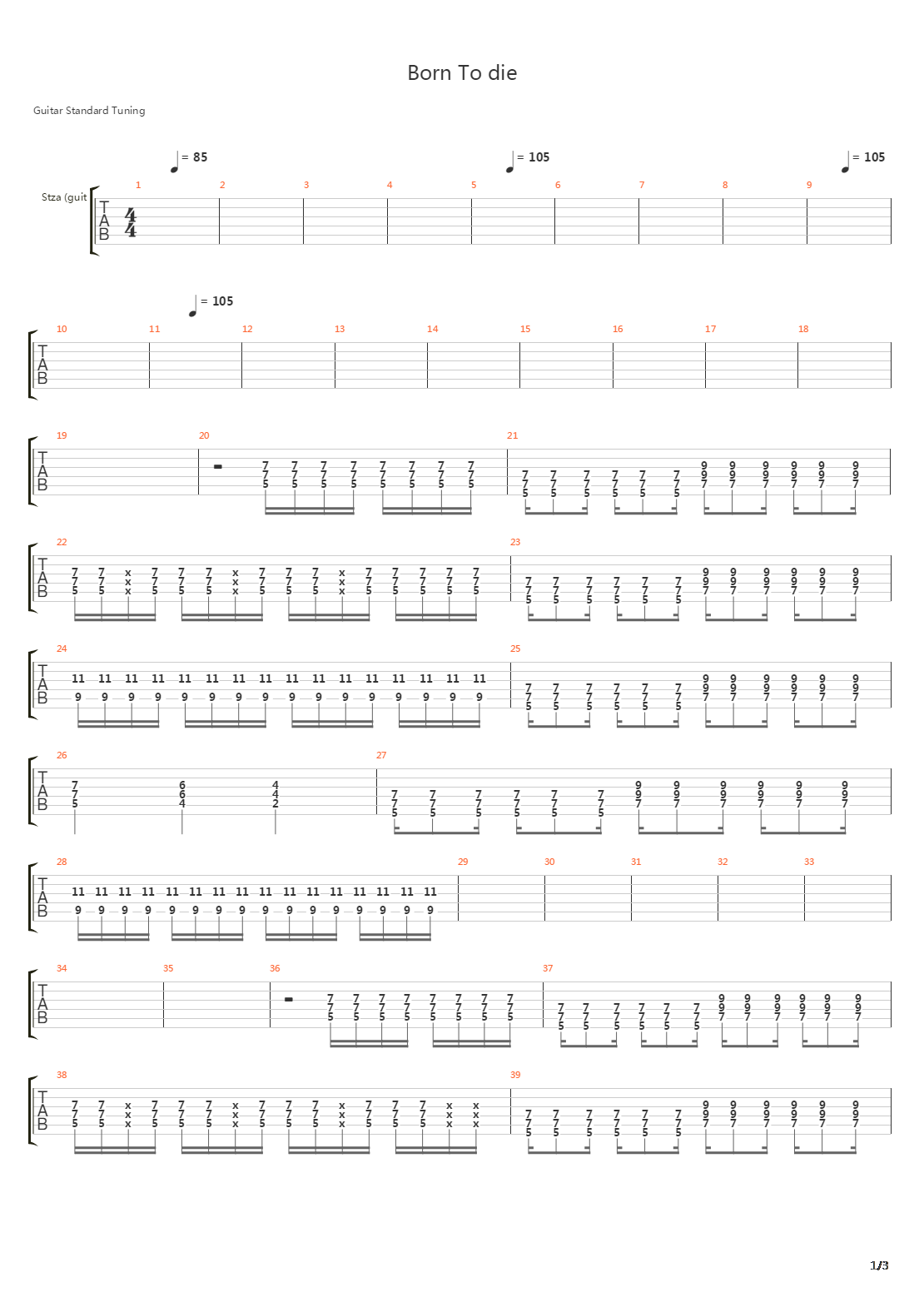 Born To Die吉他谱