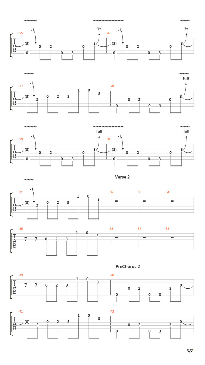 Mission吉他谱