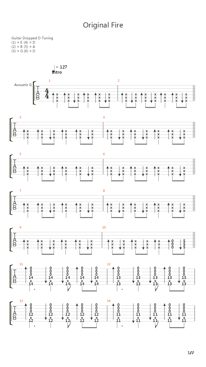 Original Fire吉他谱