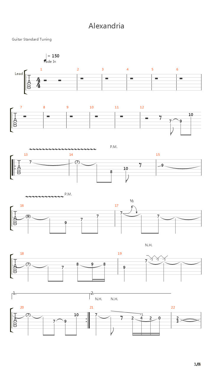 Alexandria吉他谱