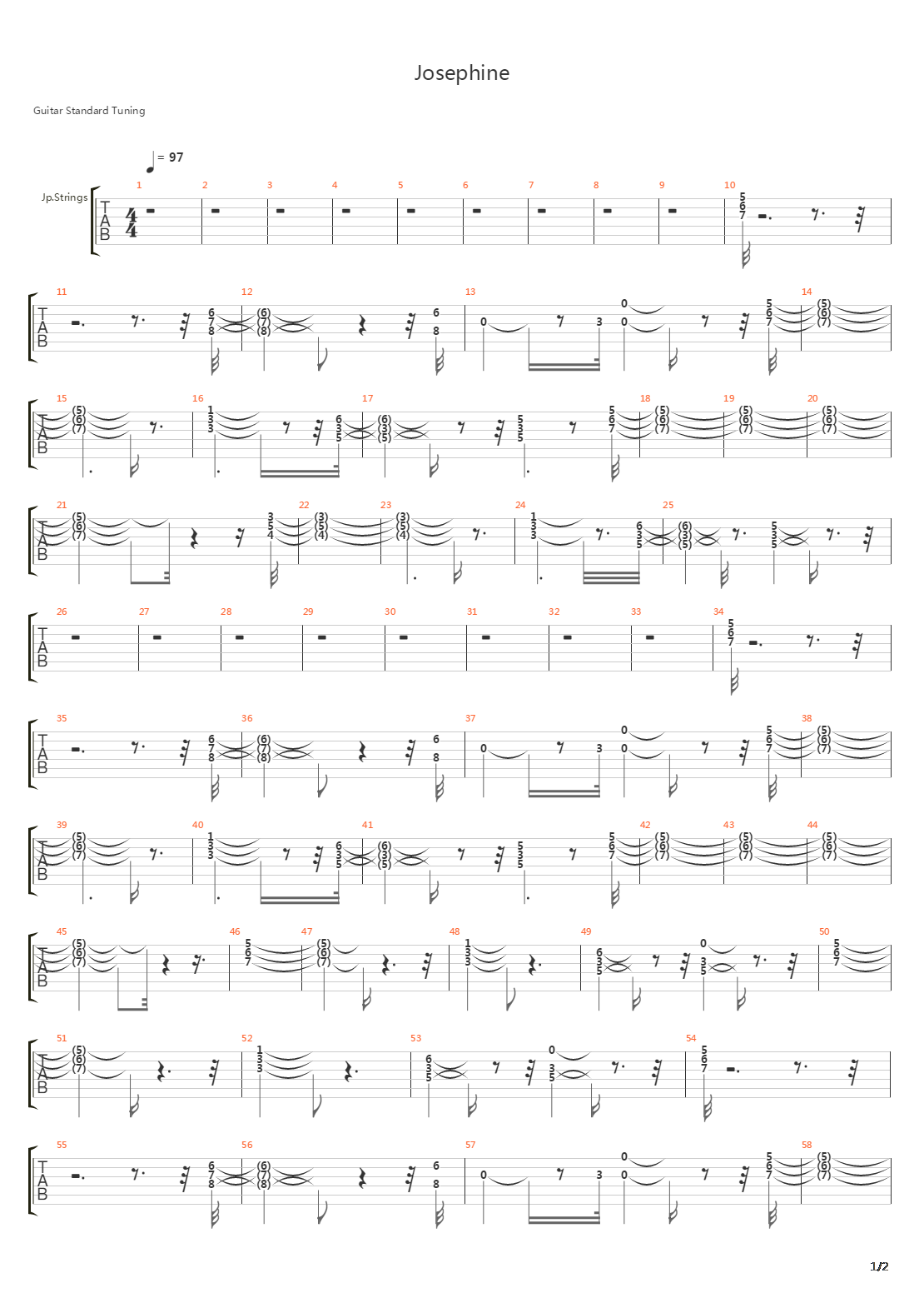 Josephine吉他谱