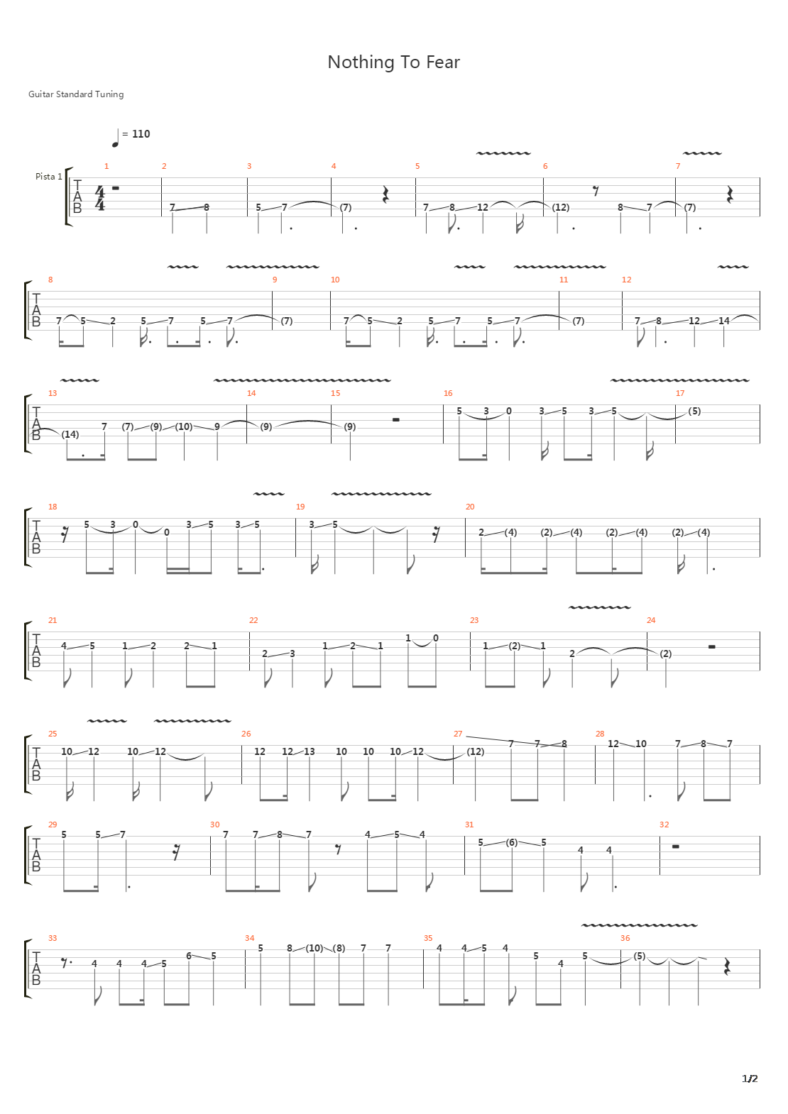 Nothing To Fear吉他谱