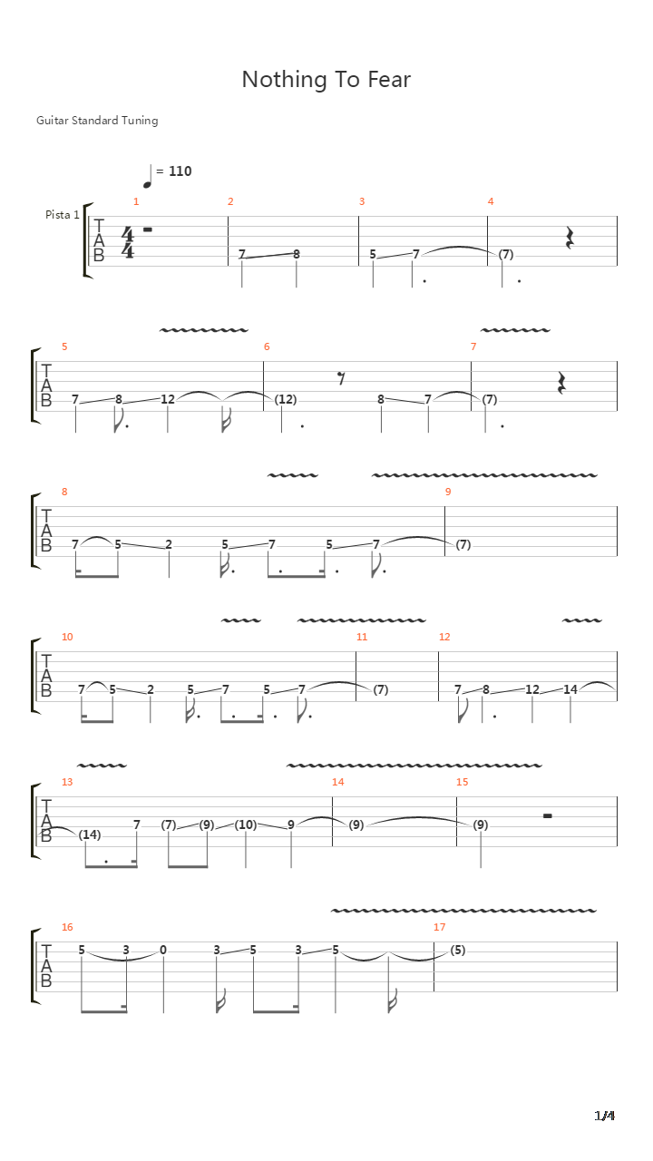Nothing To Fear吉他谱