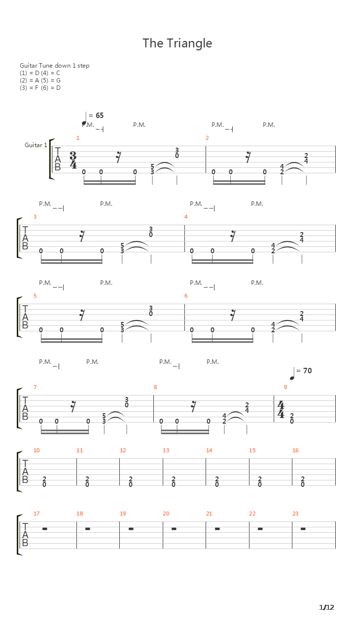 The Triangle Prayer Sonnet Throne吉他谱