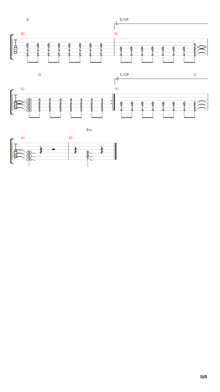 Nie Genug吉他谱