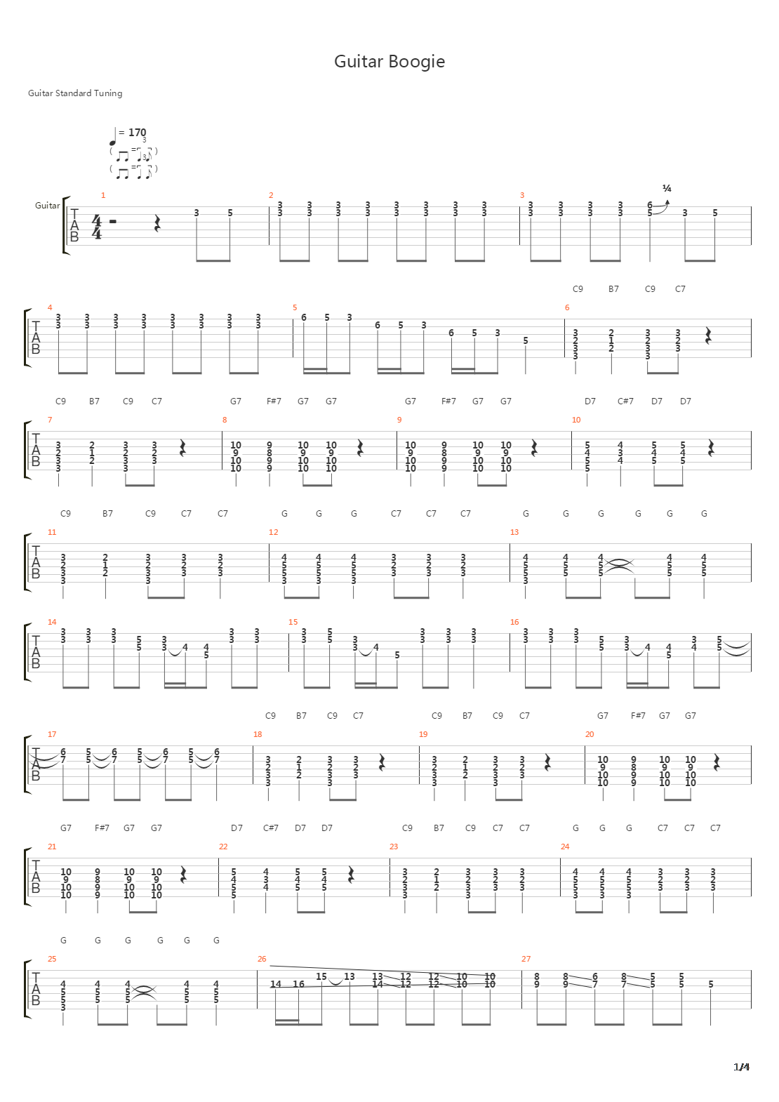 Guitar Boogie吉他谱