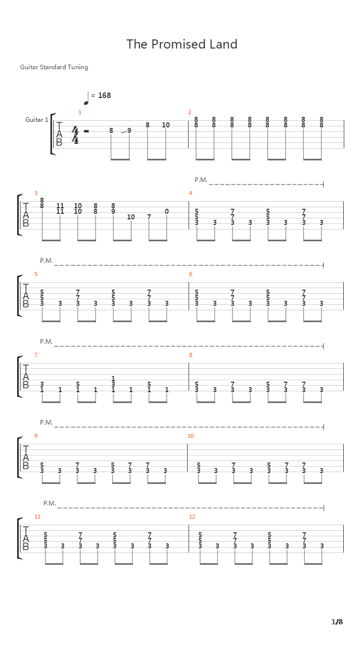 Promised Land吉他谱