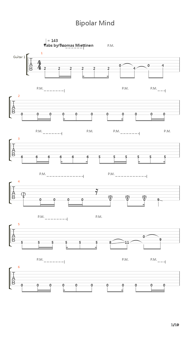 Bipolar Mind吉他谱