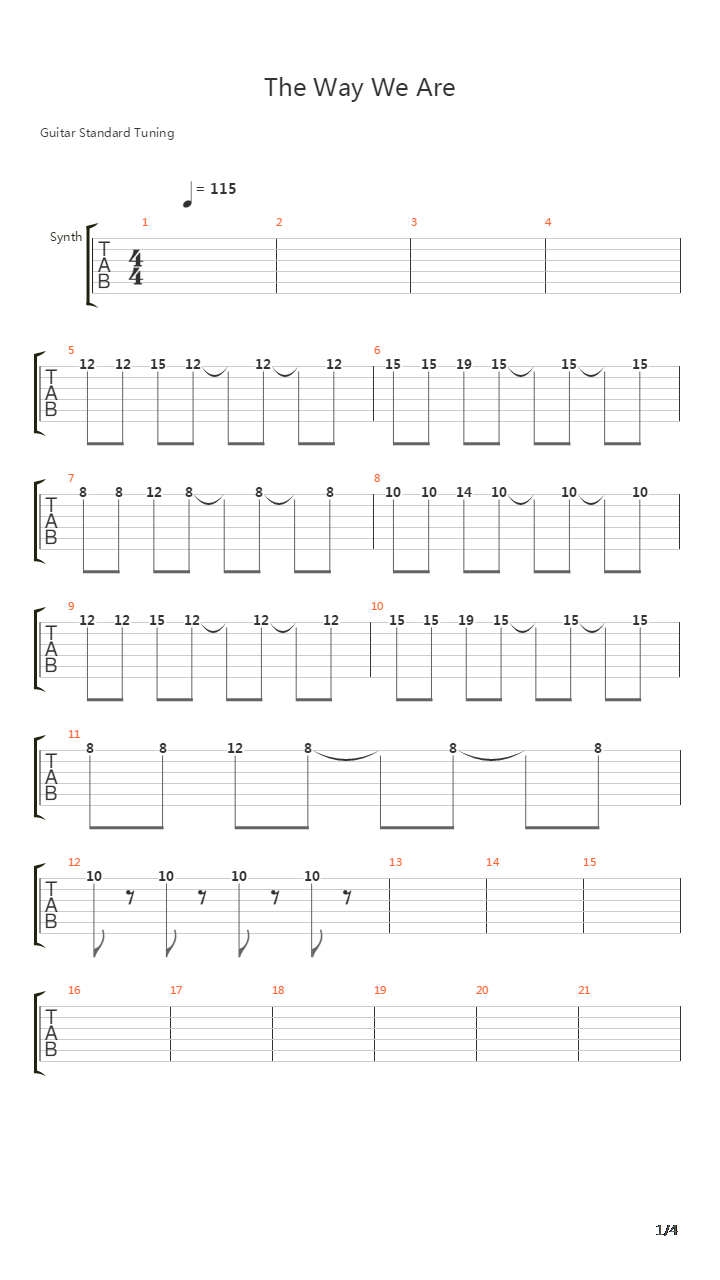 The Way We Are吉他谱