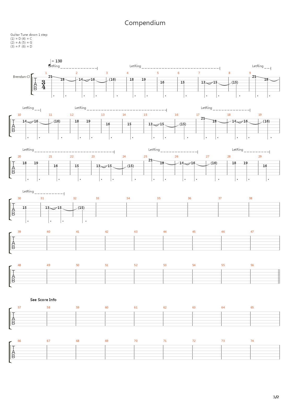 Compendium吉他谱