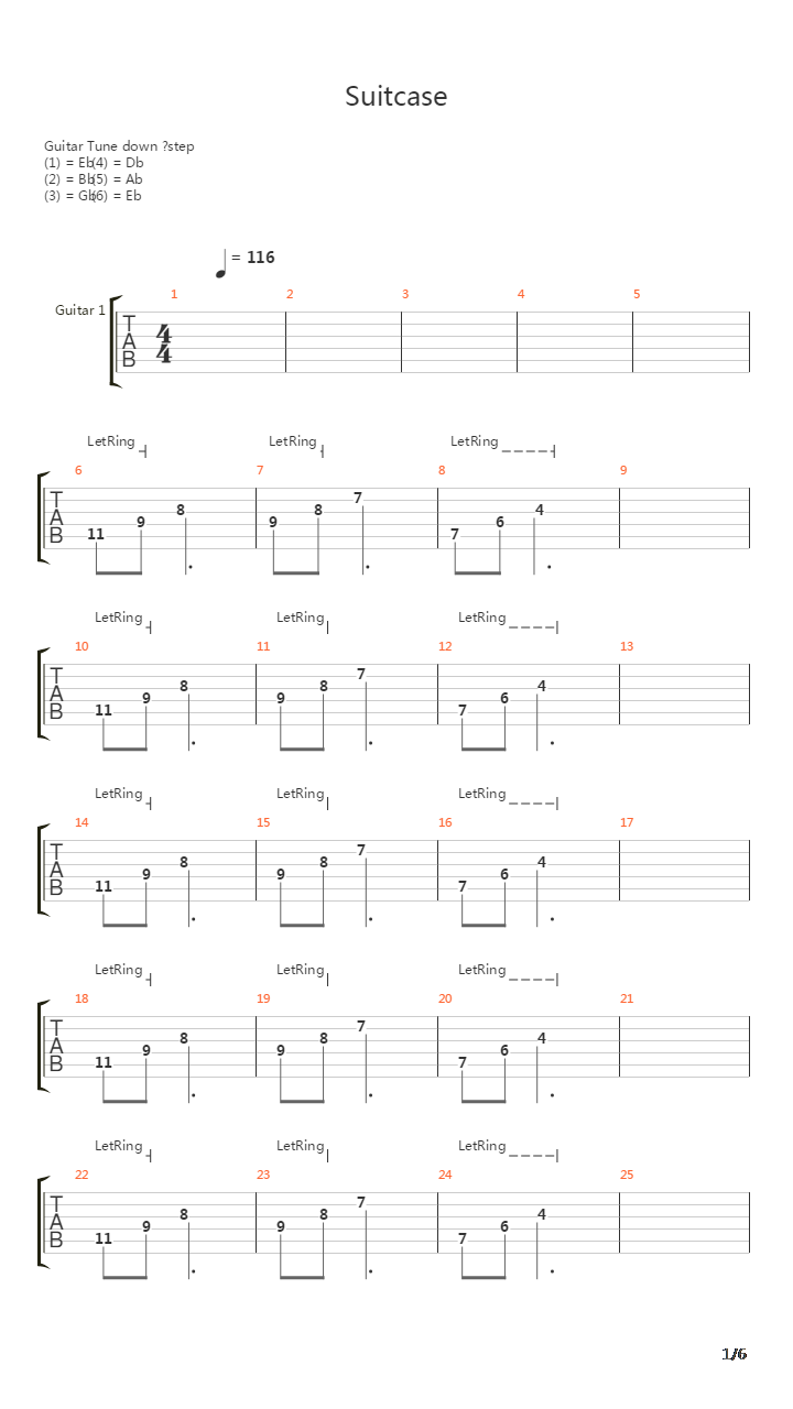 Suitcase吉他谱