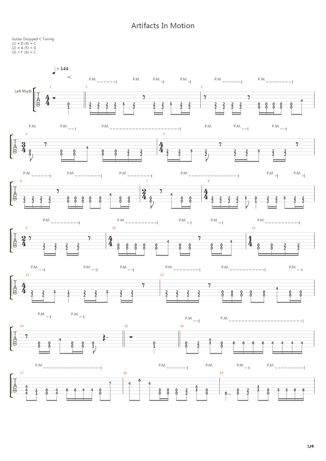 Artifacts In Motion吉他谱