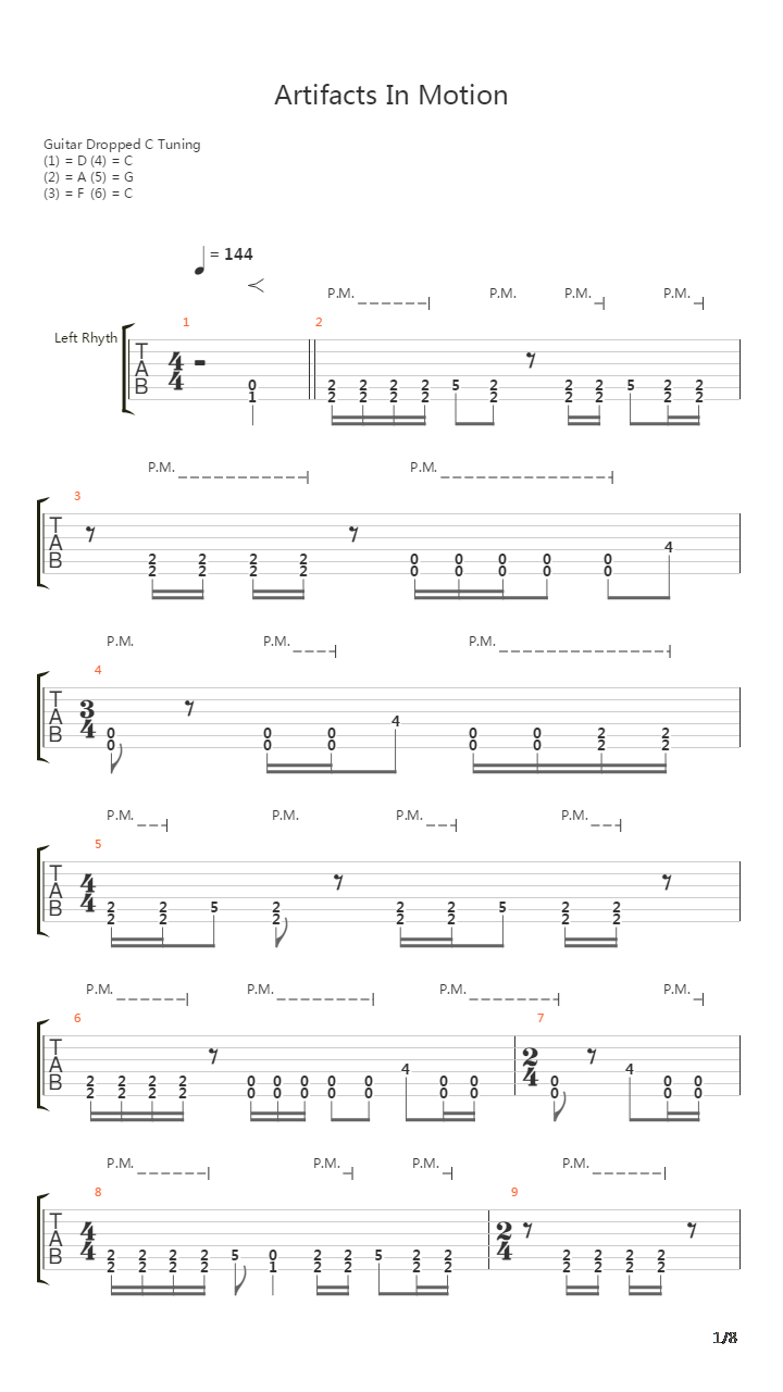 Artifacts In Motion吉他谱