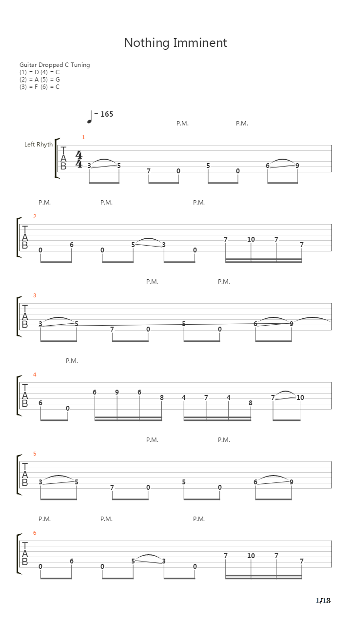 Nothing Imminent吉他谱