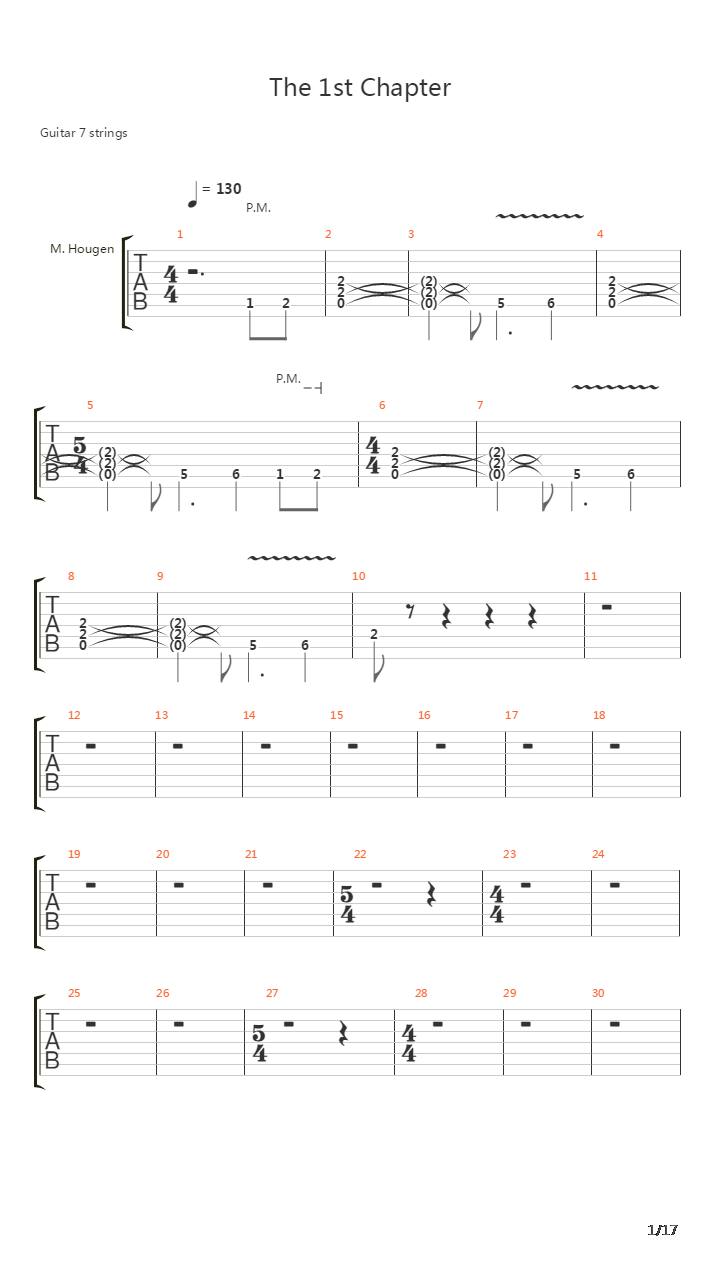 The First Chapter吉他谱