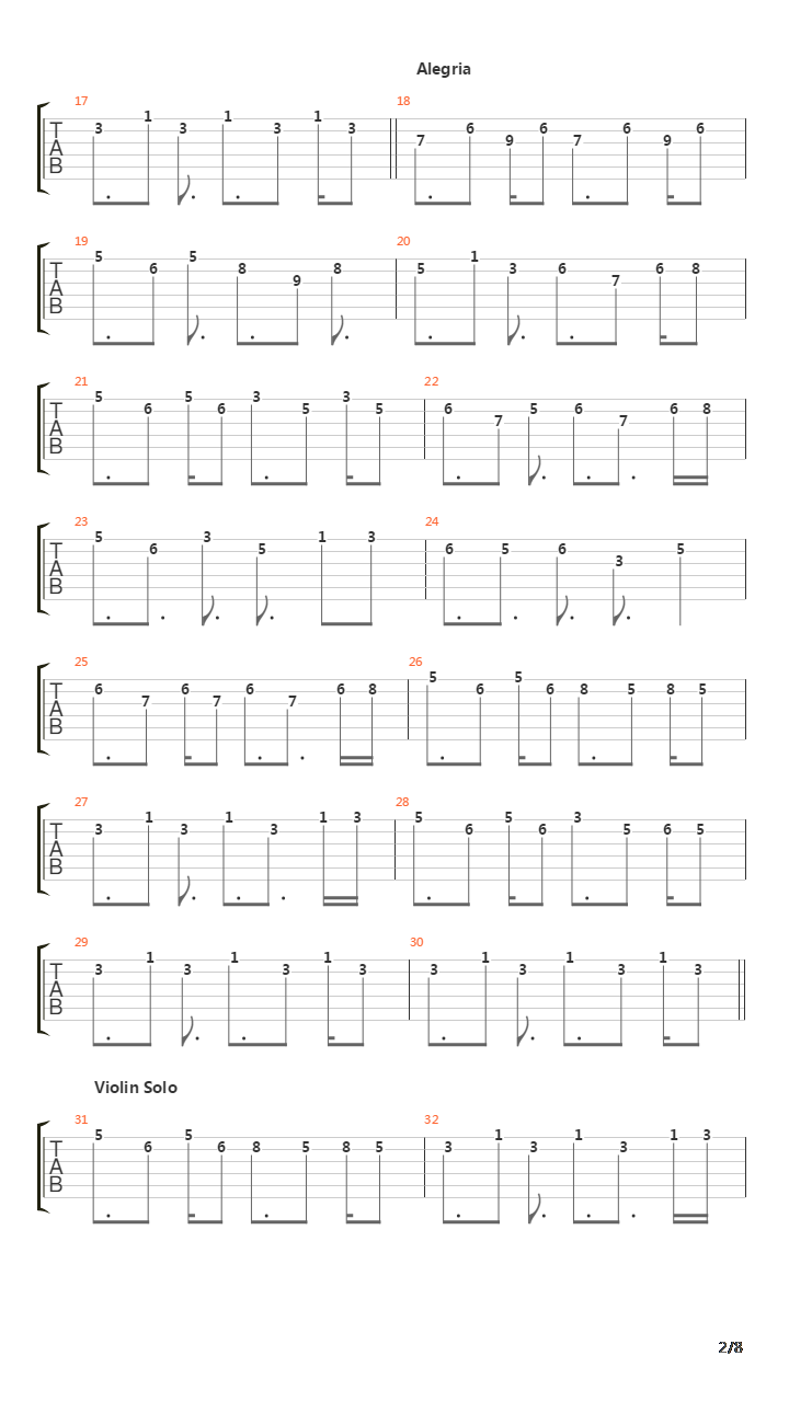 Alegra吉他谱