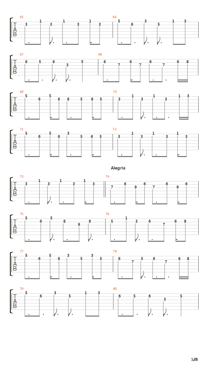 Alegra吉他谱