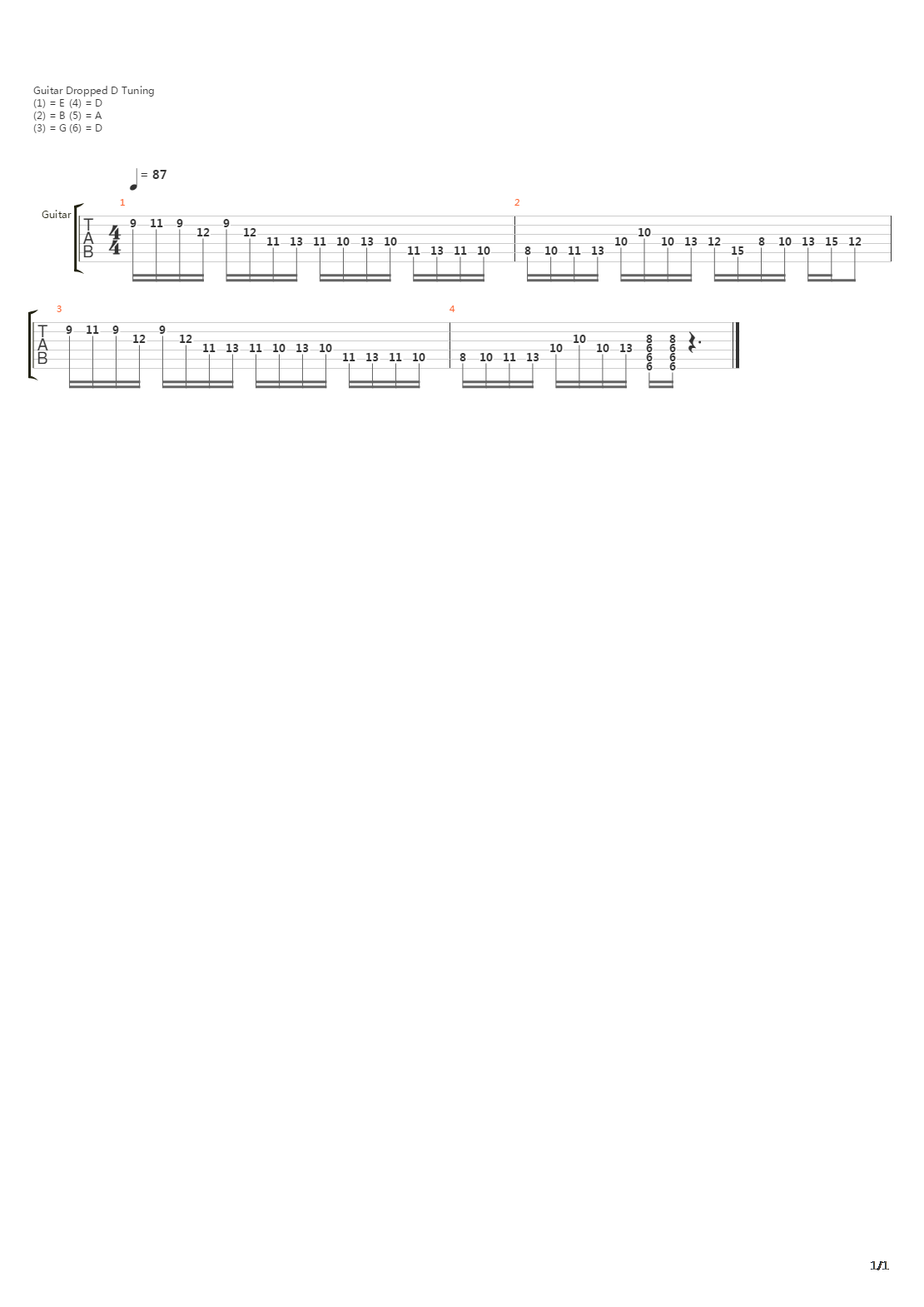 Prototype吉他谱
