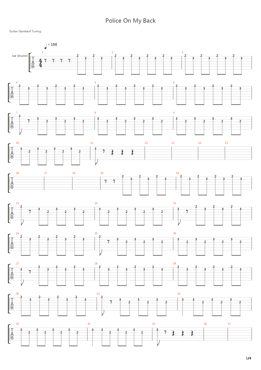 Police On My Back吉他谱