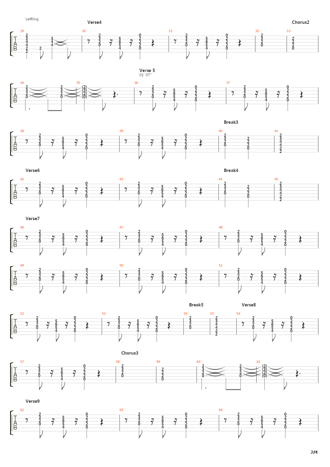 Train In Vain吉他谱