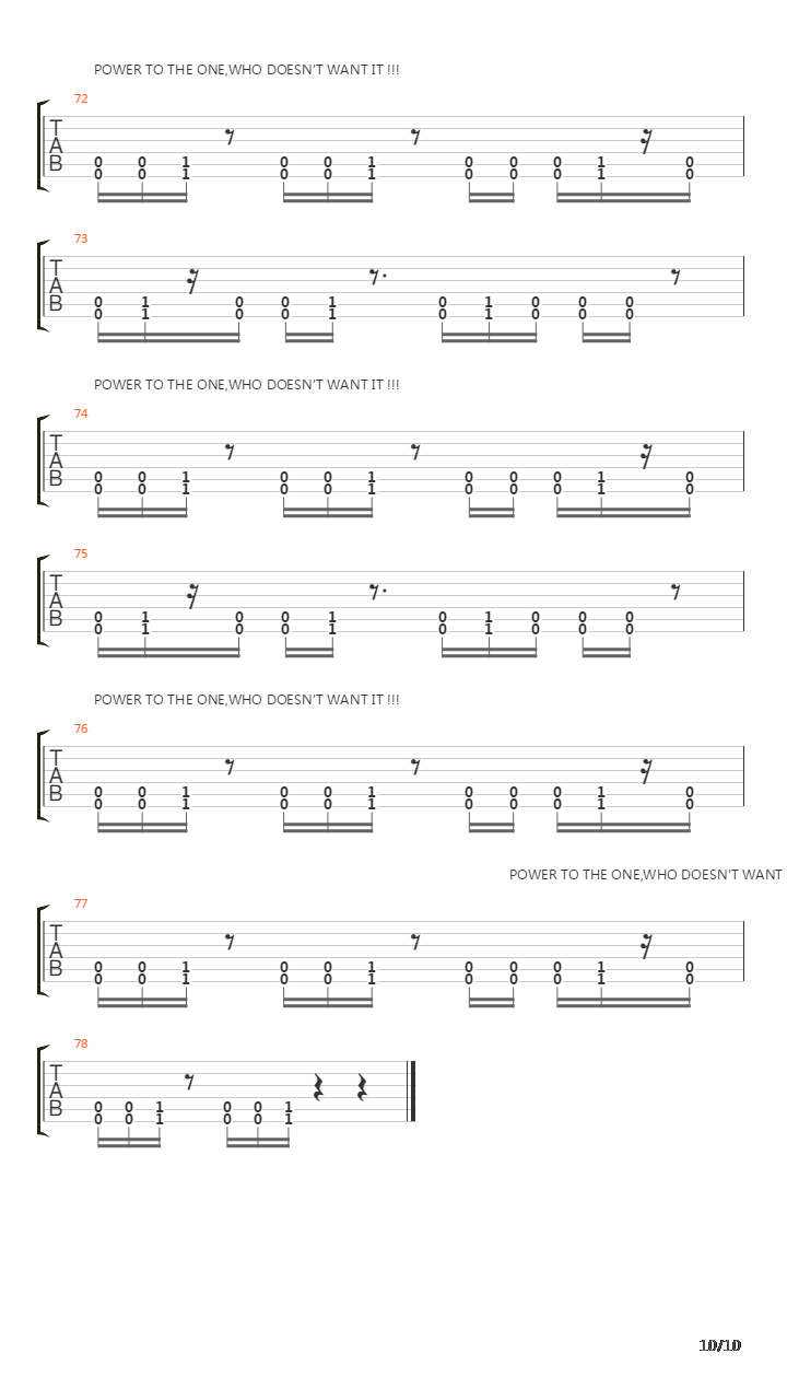 Power吉他谱